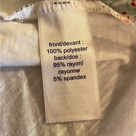 Maurice’s women’s medium top shirt sleeveless floral Asian inspired white red - Picture 4 of 6